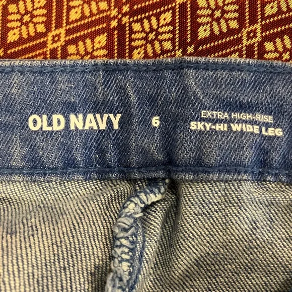 Old Navy Sailor-Style High Rise Blue Jeans - Picture 2 of 6